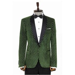 Black Solid Slim Fit Double-Breasted Blazer with Silver Metal Buttons