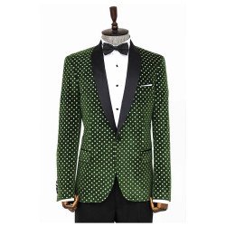 Black Solid Slim Fit Double-Breasted Blazer with Silver Metal Buttons