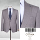 Ottima Italy Men's Textured Single-Breasted Suit Jacket-Dark Brown