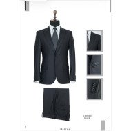 Black Italian Men's Suits-Zecca
