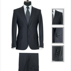 Black Italian Men's Suits-Zecca