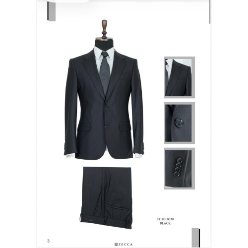 Black Italian Men's Suits-Zecca