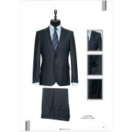 Pinstriped Dark Grey Italian Zecca Men's Suits