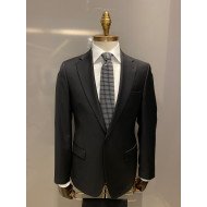 Plain Black Italian Zecca Men's Suits