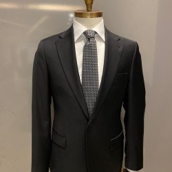 Plain Black Italian Zecca Men's Suits