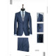 Plain Dark Blue Italian Zecca Mens Suits