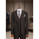 Marco Lorenzo Dark Brown Three‑Piece Men Suit