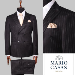 Mario Casas Men Double Breasted Suit