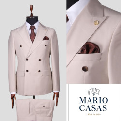 Mario Casas Men Double Breasted Suit