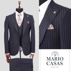 Mario Casas Men 3 Piece Single Breasted Suit