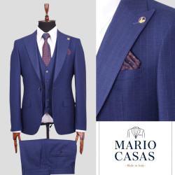 Mario Casas Men 3 Piece Single Breasted Suit