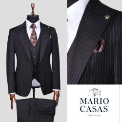 Mario Casas Men 3 Piece Single Breasted Suit