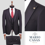 Mario Casas Men 3 Piece Single Breasted Suit