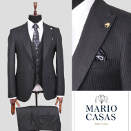 Mario Casas Men 3 Piece Single Breasted Suit