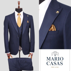 Mario Casas Men 3 Piece Single Breasted Suit