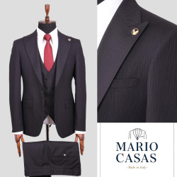 Mario Casas Men 3 Piece Single Breasted Suit