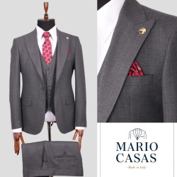 Mario Casas Men 3 Piece Single Breasted Suit