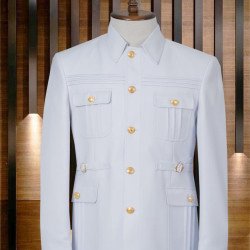 Senzo Rivolli White Men Safari Suit
