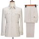 Men Classic Cream Safari Suit