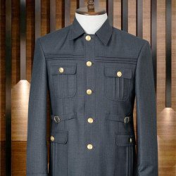 Senzo Rivolli Grey Men Safari Suit