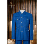 Senzo Rivolli Blue Men Safari Suit