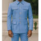 Men Classic Blue Safari Suit