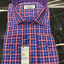 Jose Perez Royal Check Premium Cotton Shirt