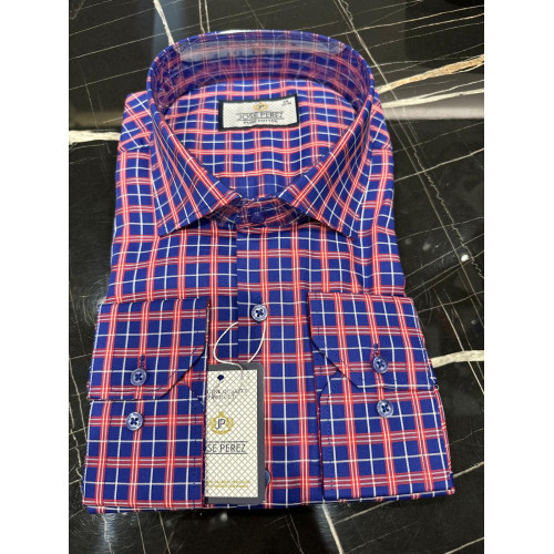 Jose Perez Royal Check Premium Cotton Shirt
