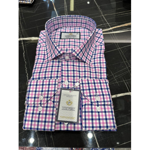 Jose Perez Royal Check Premium Cotton Shirt