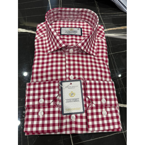 Jose Perez Royal Check Premium Cotton Shirt