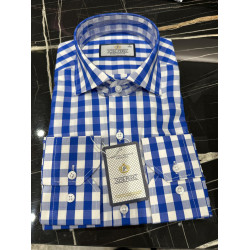 Jose Perez Royal Check Premium Cotton Shirt