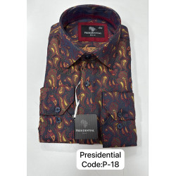 Presidential Men's Patterned Dress Shirt