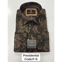 Presidential Men's Patterned Dress Shirt