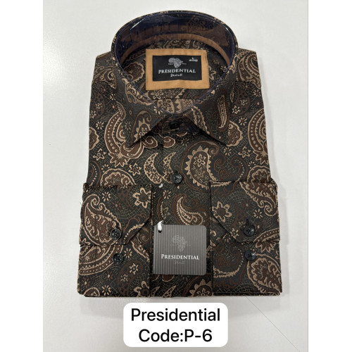 Presidential Men's Patterned Dress Shirt