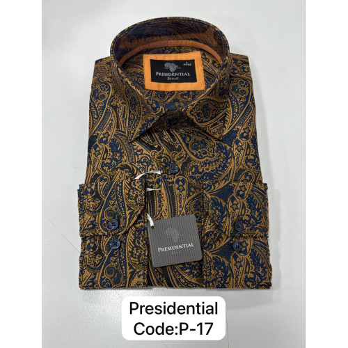 Presidential Men's Patterned Dress Shirt
