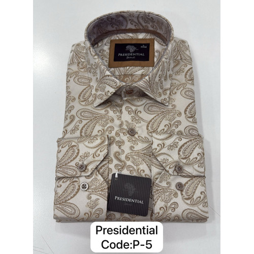 Presidential Men's Patterned Dress Shirt