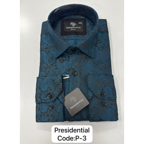 Presidential Men's Patterned Dress Shirt