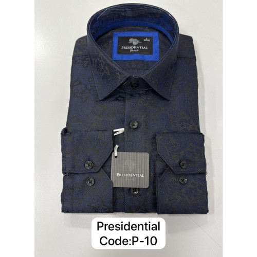 Presidential Men's Patterned Dress Shirt