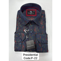 Presidential Men's Patterned Dress Shirt