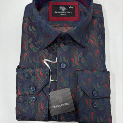 Presidential Men's Patterned Dress Shirt