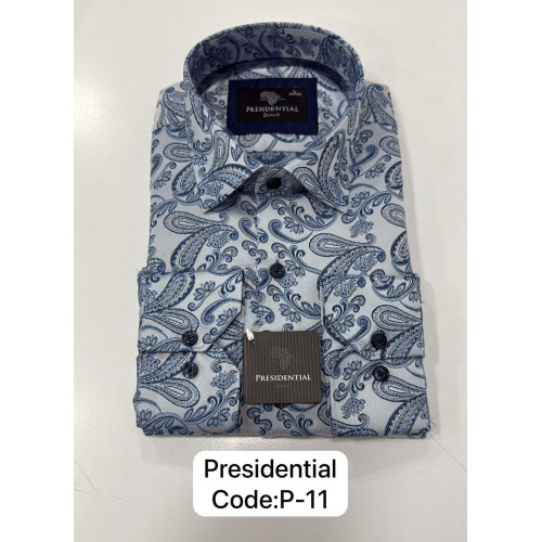 Presidential Men's Patterned Dress Shirt