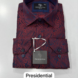Presidential Men's Patterned Dress Shirt