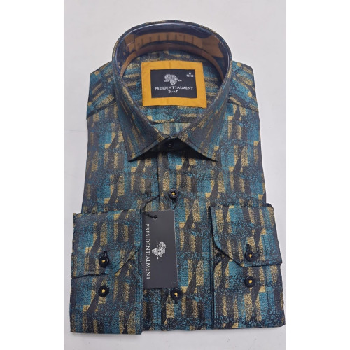 Presidential Men's Patterned Dress Shirt
