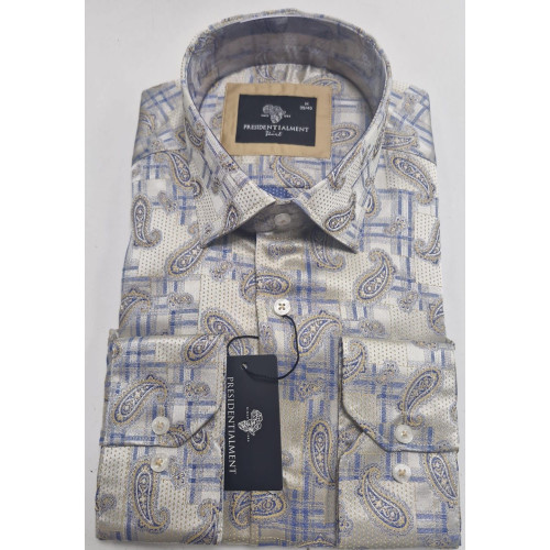 Presidential Men's Patterned Dress Shirt
