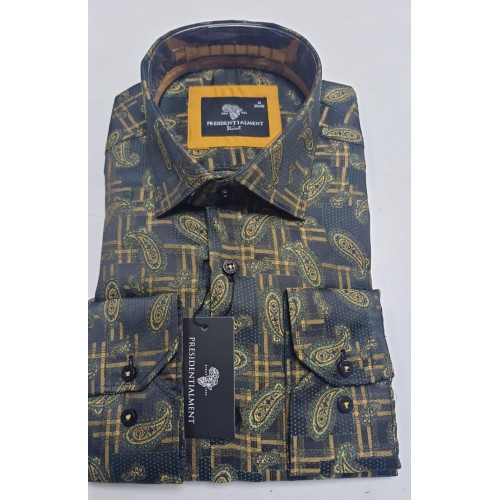 Presidential Men's Patterned Dress Shirt