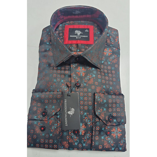 Presidential Men's Patterned Dress Shirt