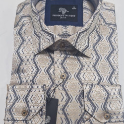 Presidential Men's Patterned Dress Shirt