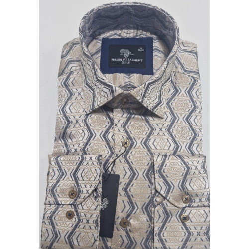 Presidential Men's Patterned Dress Shirt