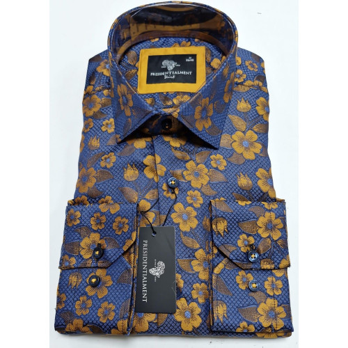 Presidential Men's Patterned Dress Shirt