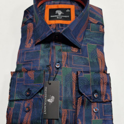 Presidential Men's Patterned Dress Shirt